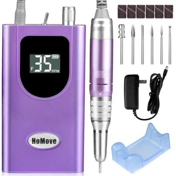 Purple Professional Rechargeable Cordless Nail Drill
